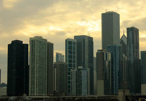 Hazy Afternoon At Chicago's Skyscrapers, Illinois Wallpaper