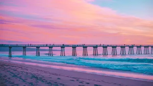 Hd Beach In Hermosa Pier Wallpaper