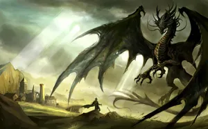 Hd Dragon Ferocious Black Wallpaper