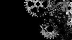 Hd Engineering Wheels Black Background Wallpaper