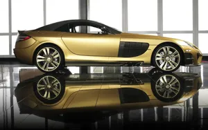 Hd Mercedes Benz In Gold Paint Wallpaper