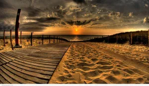 Hd Nature Beach Sunset Wallpaper