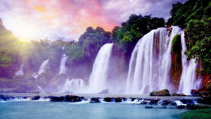 Hd Waterfall Ban Gioc Water Falls Wallpaper