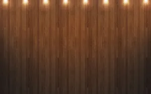 Hd Wood With Fairy Lights Wallpaper