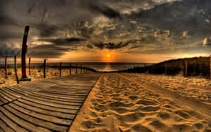 Hdr Beach Panoramic Desktop Wallpaper