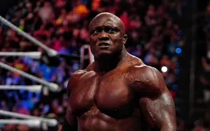 Headshot Photo Of Bobby Lashley With Fierce Expression Wallpaper
