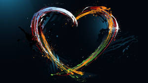 Heart Art Google Meet Background Wallpaper