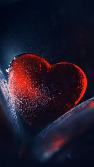 Heart Iphone Screen Black Background Wallpaper