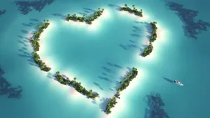Heart Island Hd Computer Wallpaper