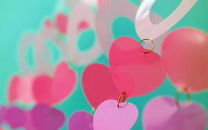 Heart Sequin Chain Cute Computer Wallpaper