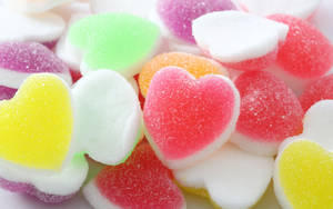 Heart-shaped Sugar Candies Wallpaper