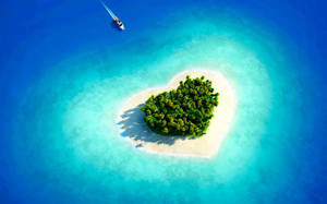 Heart Summer Island Wallpaper