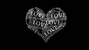 Heart Text Black Lover Desktop Background Wallpaper