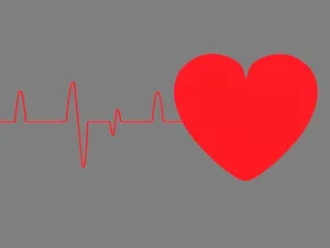 Heartbeat Gray Background Wallpaper