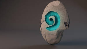 Hearthstone Logo In Stone Wallpaper