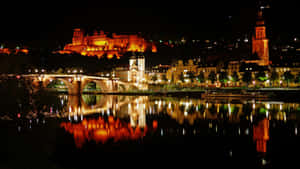 Heidelberg Castle View At Night Wallpaper