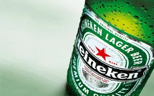 Heineken Lager Beer Bottle Close Up Wallpaper
