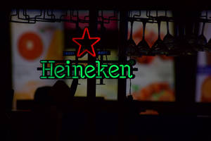 Heineken Lager Beer Neon Signage Wallpaper