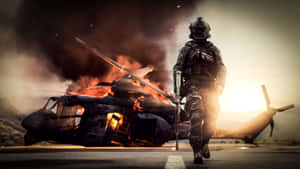 Helicopters On Fire Wallpaper