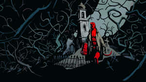 Hellboy At The Gates Of Doom Wallpaper
