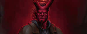 Hellboy Intense Gaze Wallpaper