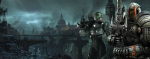 Hellgate London Gaming Dual Screen Wallpaper