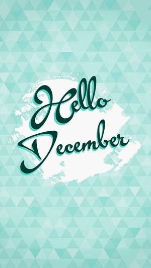 Hello December Green Mint Polygon Wallpaper