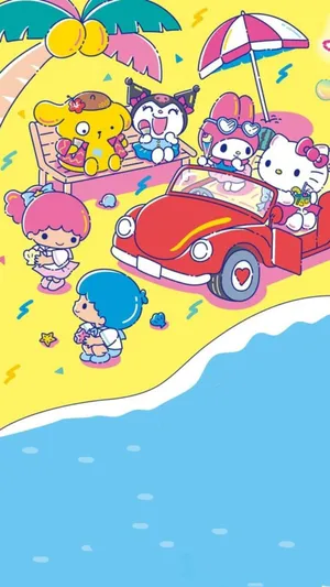 Hello Kitty And Friends Enjoying A Fun Day Wallpaper