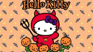 Hello Kitty Halloween Red Devil Wallpaper