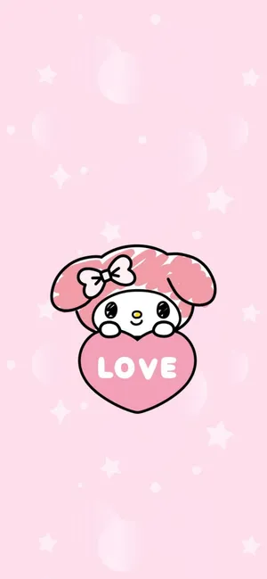 Hello Kitty Wallpaper With A Pink Background Wallpaper