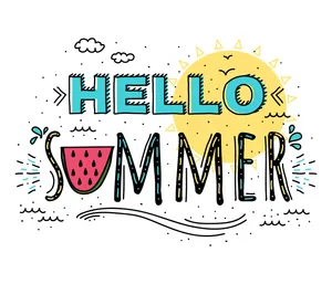 Hello Summer Desktop Art Wallpaper