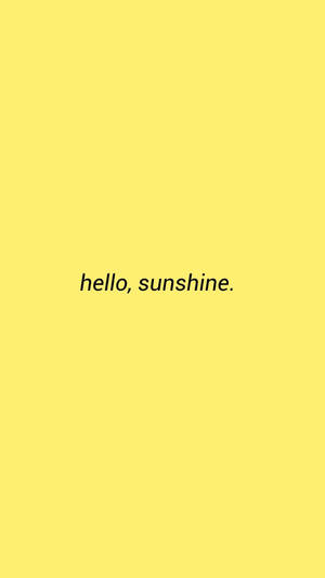 Hello Sunshine Pastel Yellow Aesthetic Wallpaper