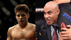 Henry Cejudo And Ali Abdelaziz Collage Wallpaper