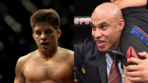 Henry Cejudo And Ali Abdelaziz Collage Wallpaper
