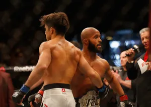Henry Cejudo And Demetrious Johnson After Match Wallpaper