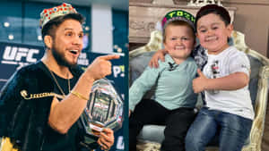 Henry Cejudo And Hasbulla Magomedov Collage Wallpaper