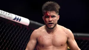 Henry Cejudo Fights Hard At Ufc 249 Wallpaper