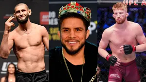 Henry Cejudo With Khamzat Chimaev And Bo Nickal Wallpaper