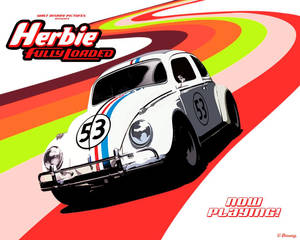 Herbie Fully Loaded Colorful Racetrack Wallpaper