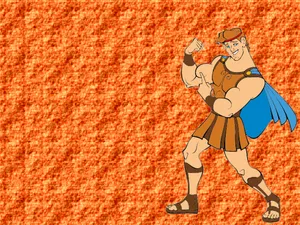Hercules In Orange Armor Outfit Wallpaper