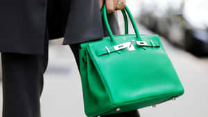 Hermes Green Birkin Handbag Wallpaper