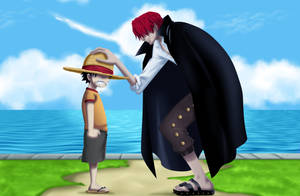 Hero Shanks And Luffy Wallpaper