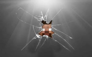 Herobrine Grey Art Wallpaper