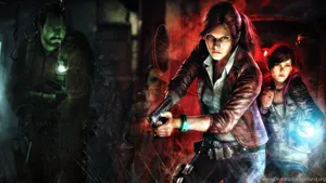 Heroes Of The Apocalypse - Leon Kennedy, Claire Redfield And Ada Wong Stand Strong In The Face Of Danger. Wallpaper