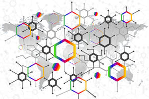 Hexagon Clusters On Map Wallpaper