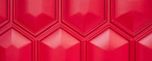 Hexagon Geometric Pattern Red Ultra Wide Hd Wallpaper