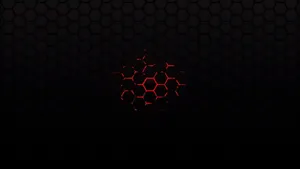 Hexagon Pattern In Red And Black Desktop Wallpaper