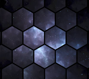 Hexagon Space Background Wallpaper