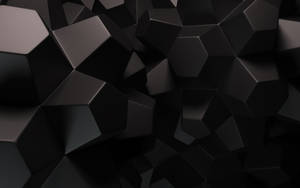 Hexagonal Black 3d Wallpaper