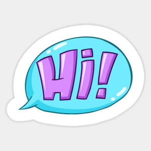 Hi Text In Light Purple Wallpaper